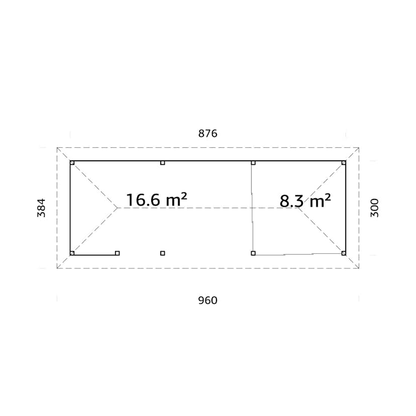 Uterum Palmako Bianca 24,9 m2 Set 215 Slide