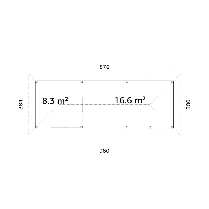 Uterum Palmako Bianca 24,9 m2 Set 215 Slide