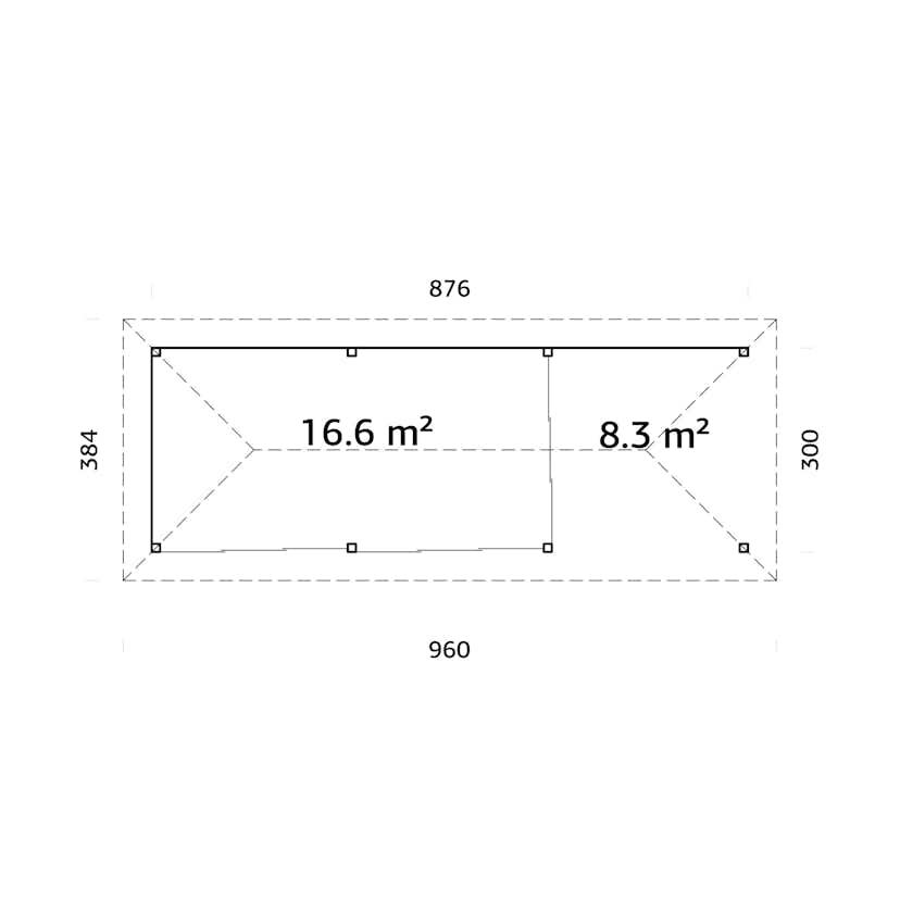 Uterum Palmako Bianca 24,9 m2 Set 217 Slide