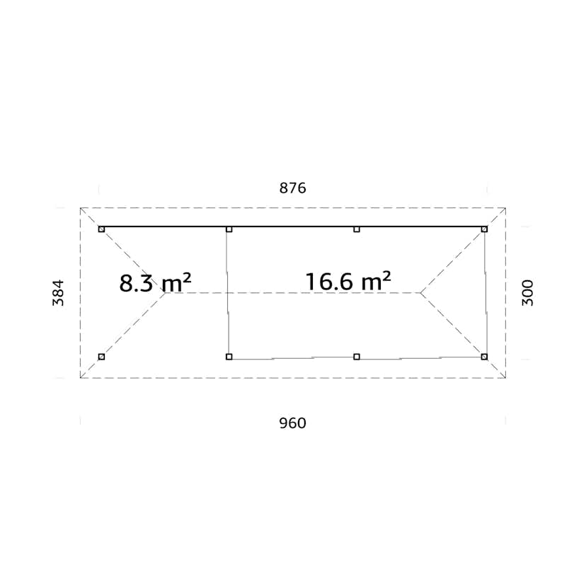 Uterum Palmako Bianca 24,9 m2 Set 218 Slide