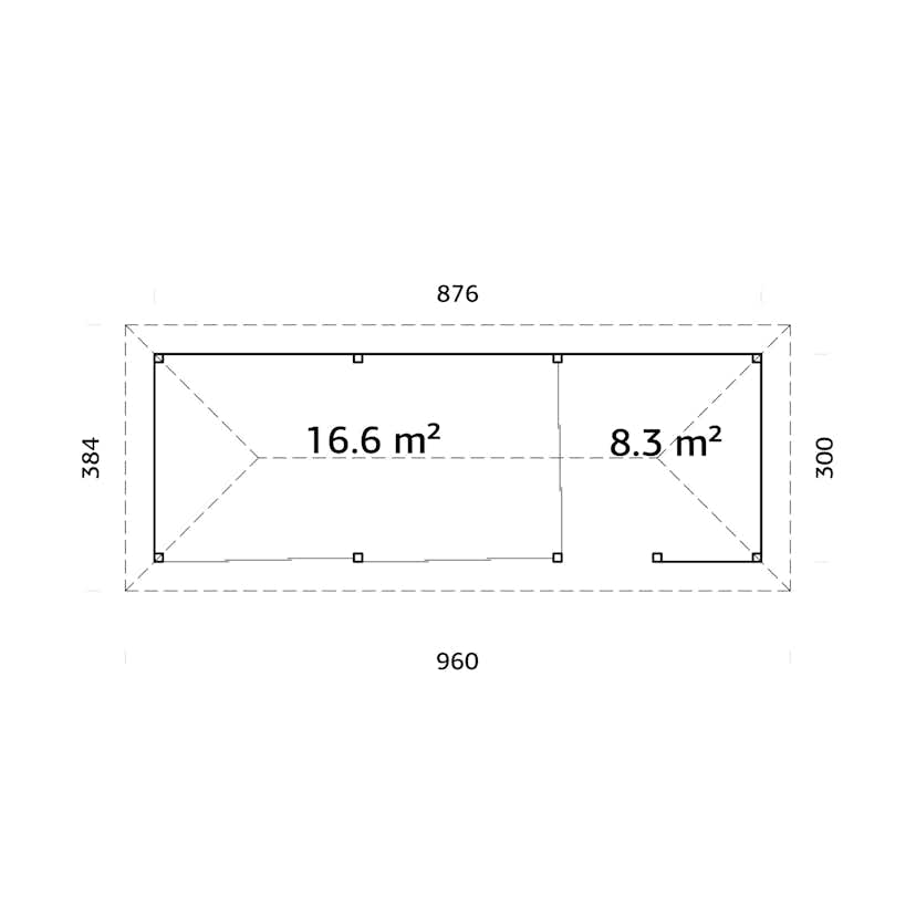Uterum Palmako Bianca 24,9 m2 Set 219 Slide