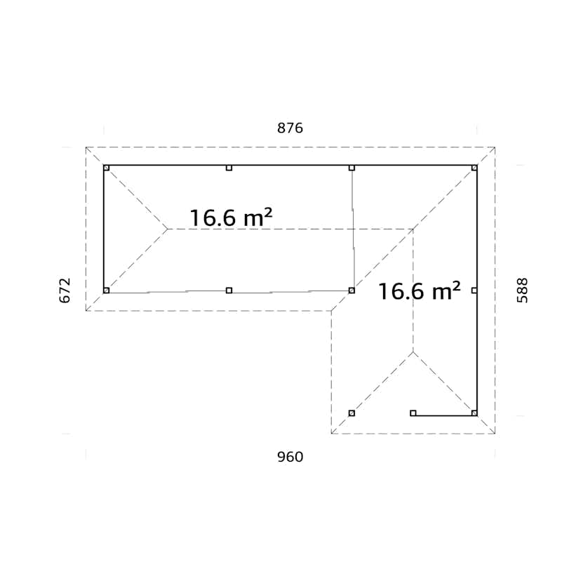 Uterum Palmako Bianca 33,2 m2 Set 220 Slide