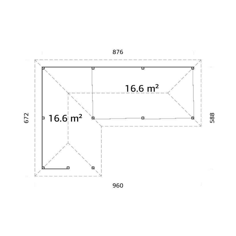 Uterum Palmako Bianca 33,2 m2 Set 221 Slide