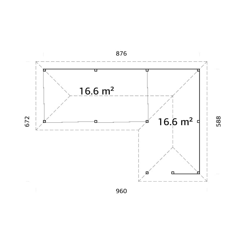 Uterum Palmako Bianca 33,2 m2 Set 221 Slide
