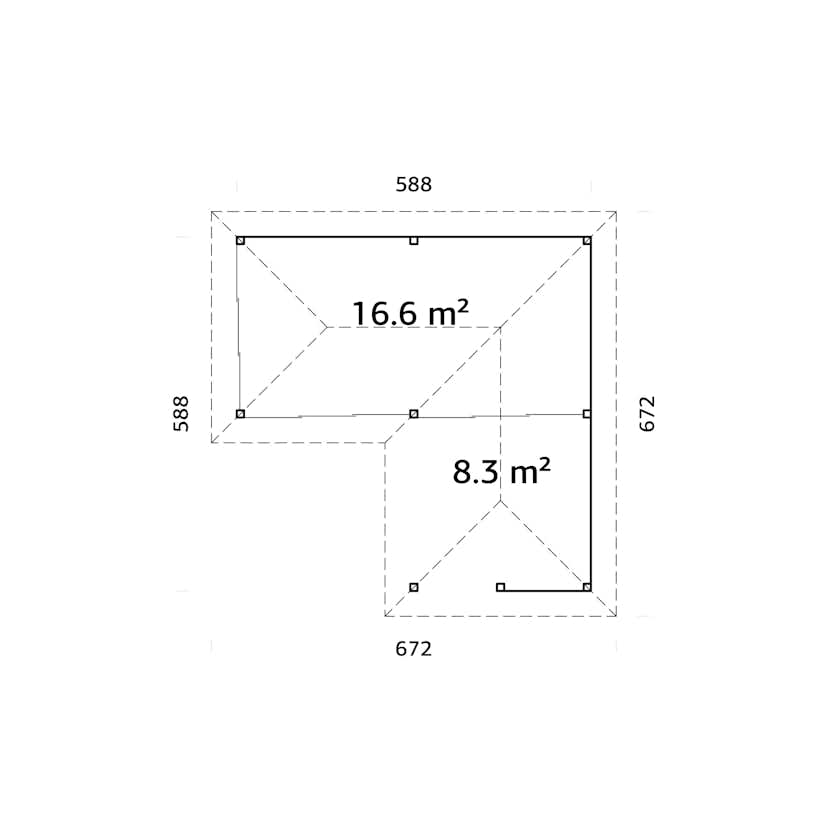 Uterum Palmako Bianca 24,9 m2 Set 223 Slide