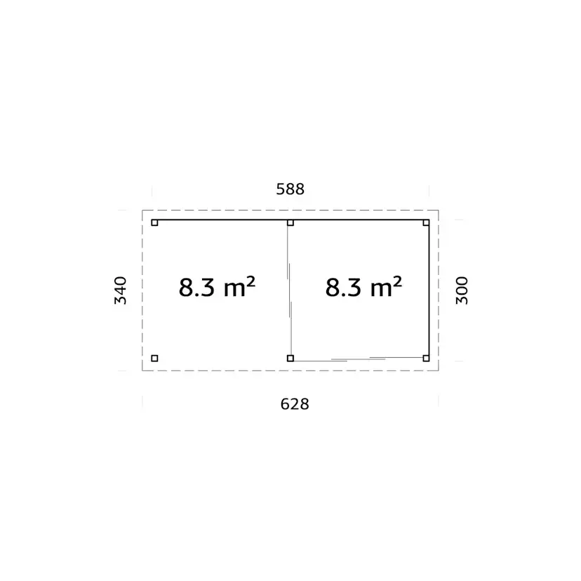 Uterum Palmako Lenna 16,6 m2 Set 705 Slide Plus