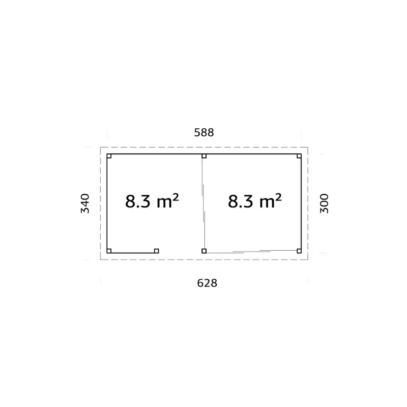 Uterum Palmako Lenna 16,6 m2 Set 707 Slide Plus