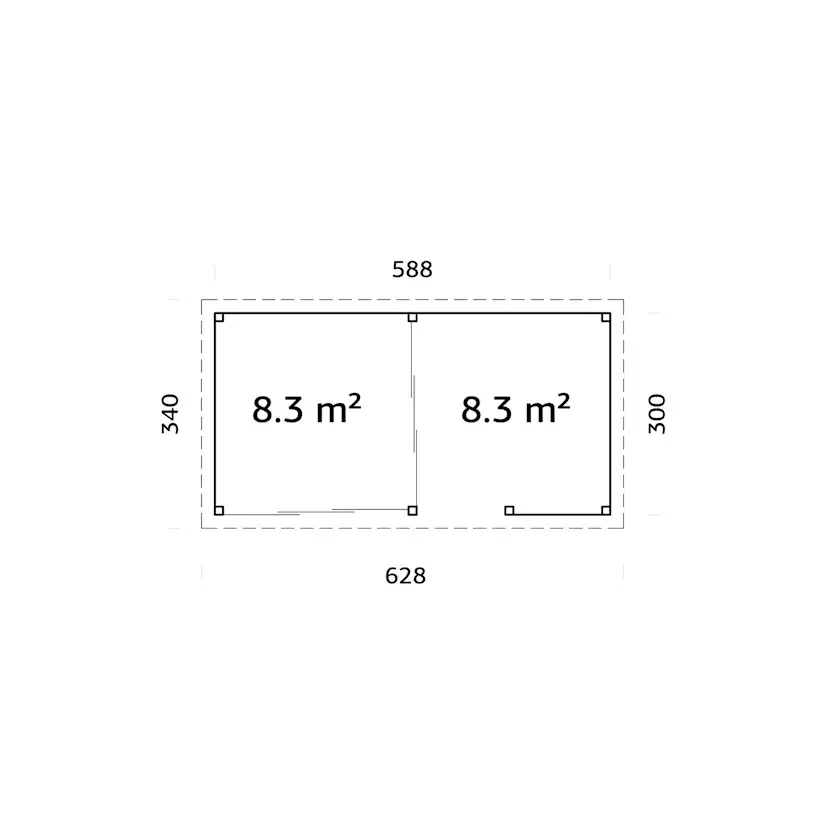 Uterum Palmako Lenna 16,6 m2 Set 707 Slide Plus