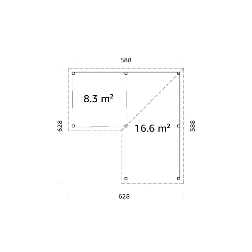 Uterum Palmako Lenna 24,9 m2 Set 711 Slide Plus