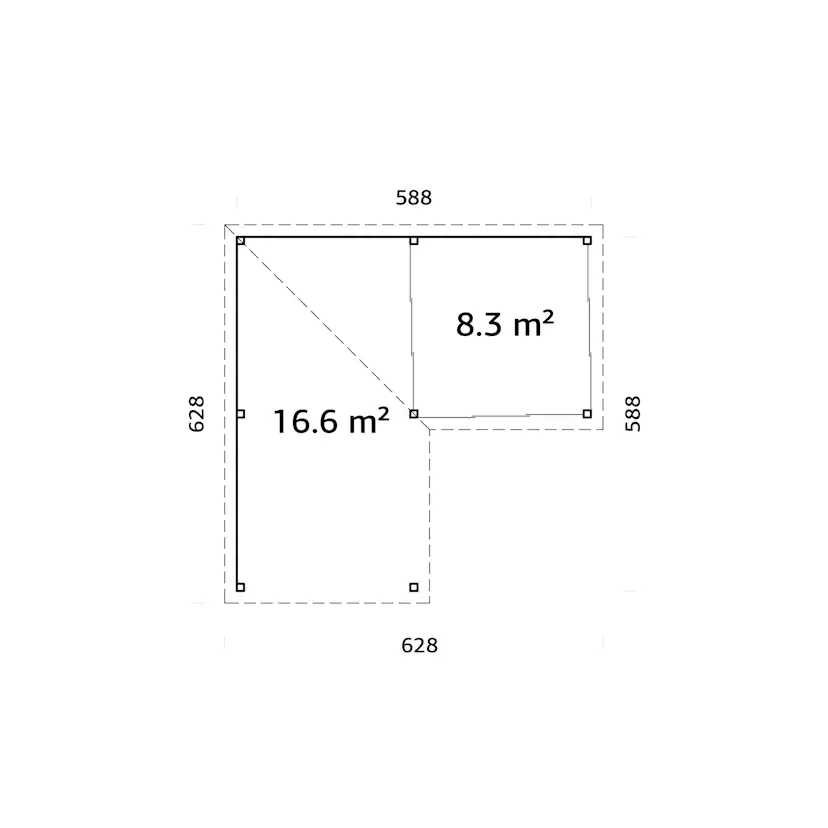 Uterum Palmako Lenna 24,9 m2 Set 712 Slide Plus