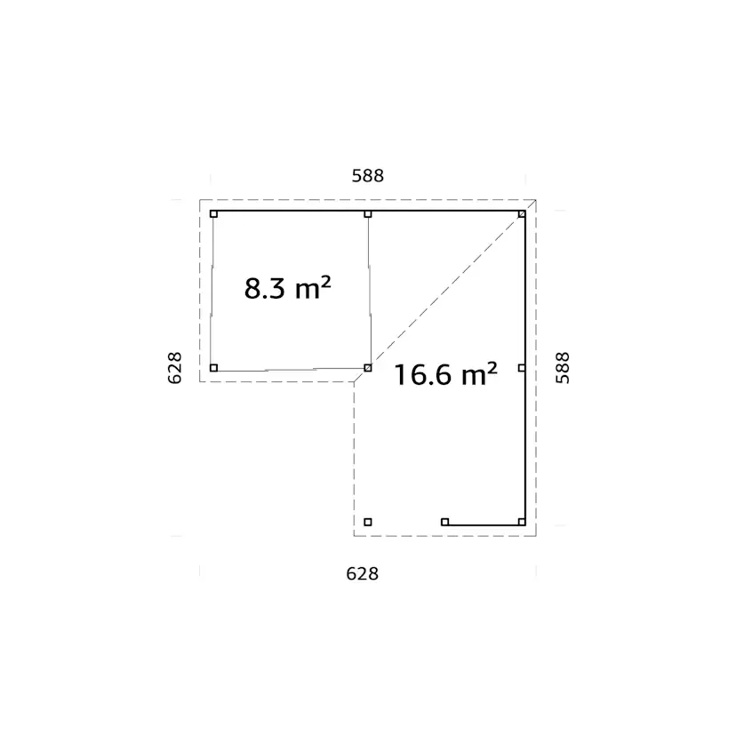 Uterum Palmako Lenna 24,9 m2 Set 710 Slide Plus