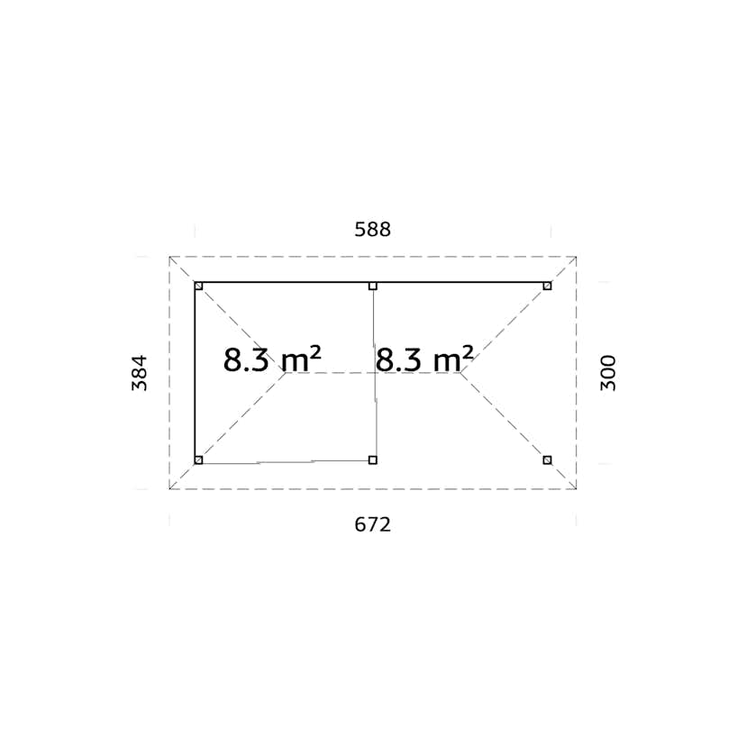 Uterum Palmako Bianca 16,6 m2 Set 505 Slide Plus
