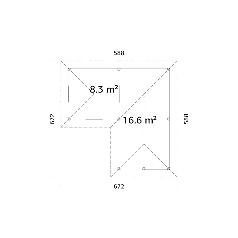 Uterum Palmako Bianca 24,9 m2 Set 510 Slide Plus
