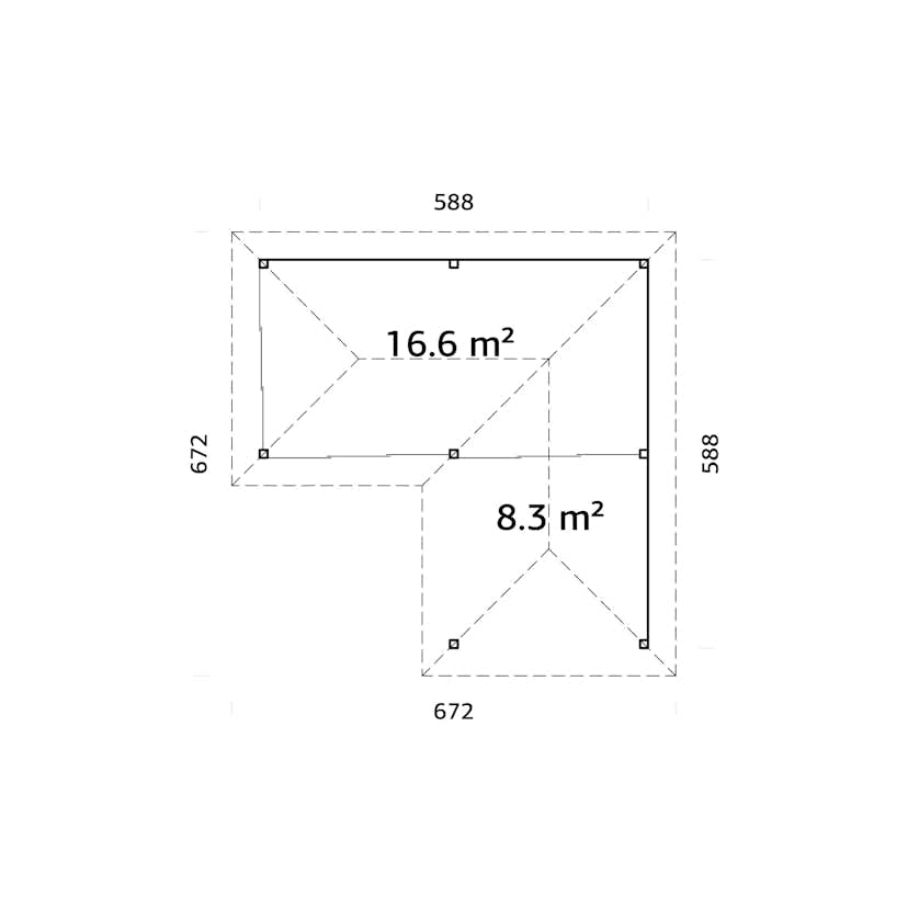 Uterum Palmako Bianca 24,9 m2 Set 514 Slide Plus