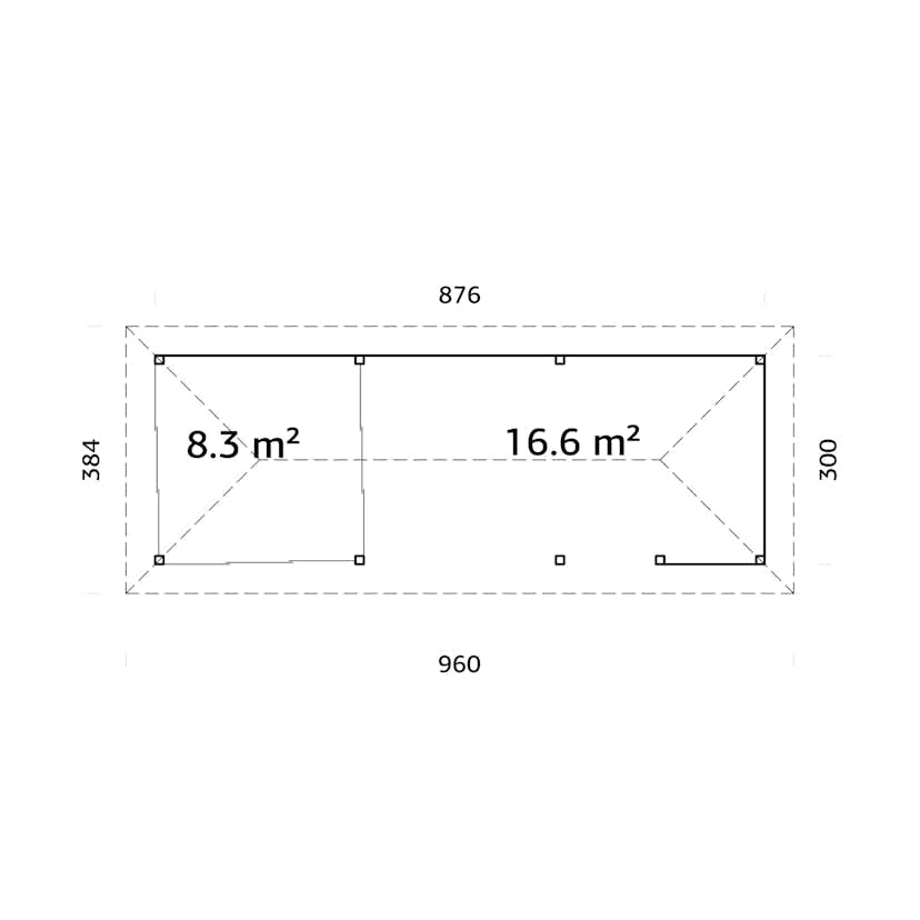 Uterum Palmako Bianca 24,9 m2 Set 516 Slide Plus