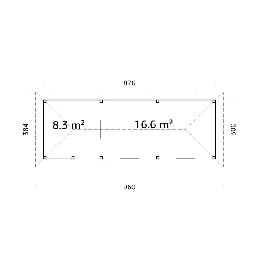 Uterum Palmako Bianca 24,9 m2 Set 519 Slide Plus