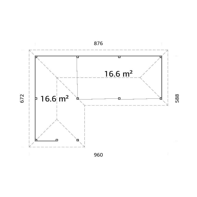 Uterum Palmako Bianca 33,2 m2 Set 520 Slide Plus