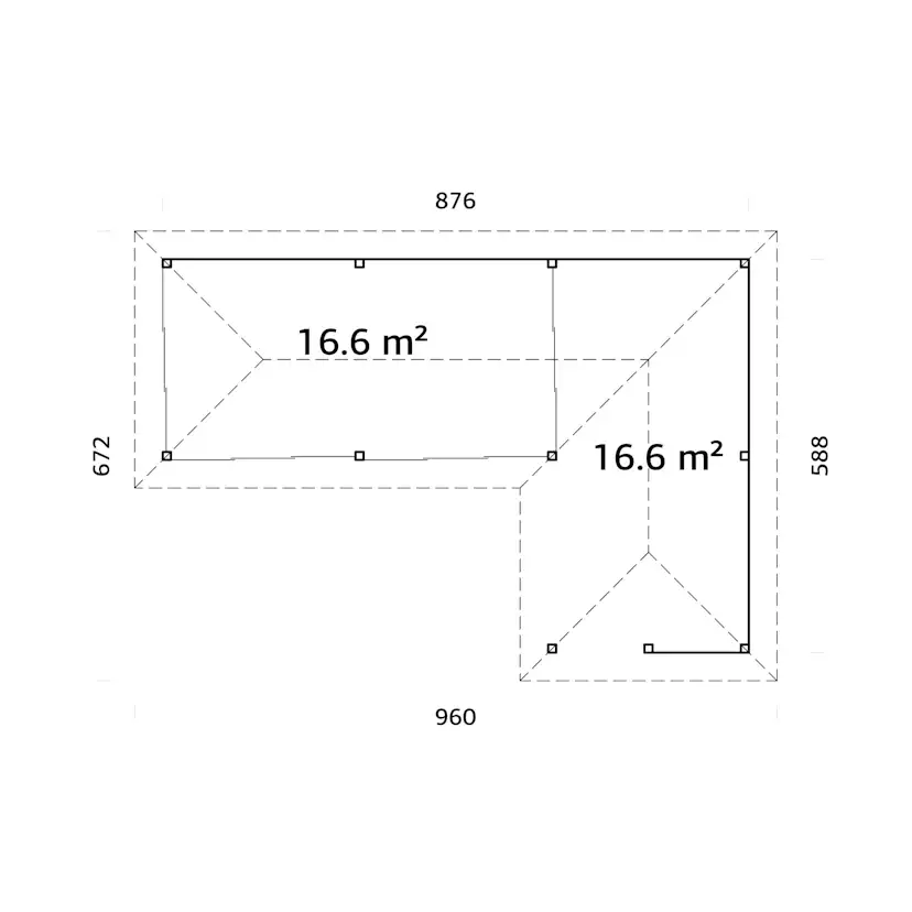 Uterum Palmako Bianca 33,2 m2 Set 521 Slide Plus