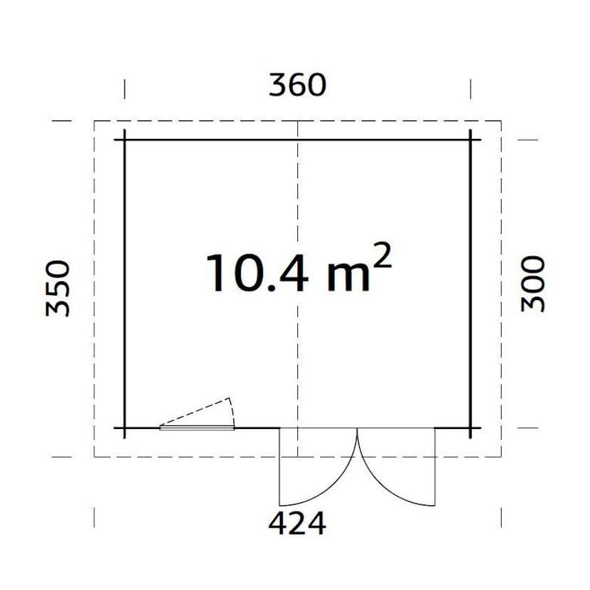Stuga Palmako Klara 10,8 m2