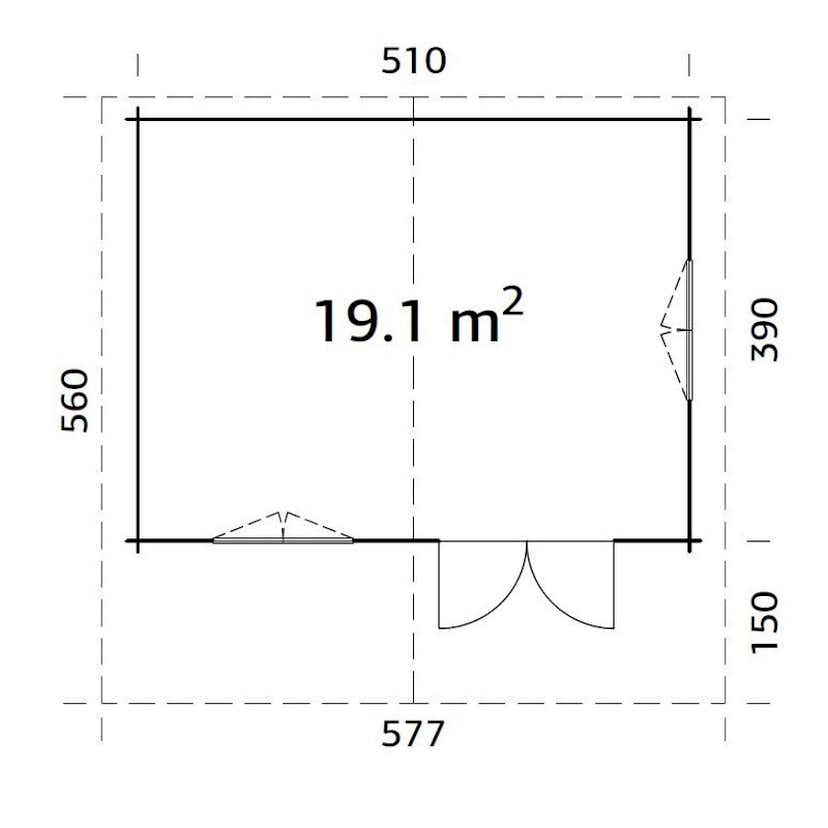 Stuga Palmako Sally 19,9 m2