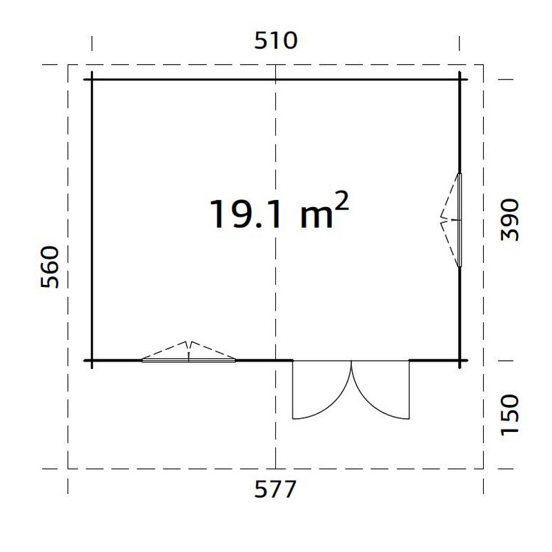 Stuga Palmako Sally 19,9 m2