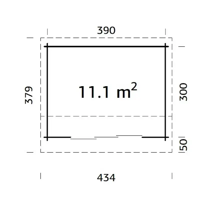 Stuga Palmako Ines 11,7 m2 (inv. 11,1 m2)