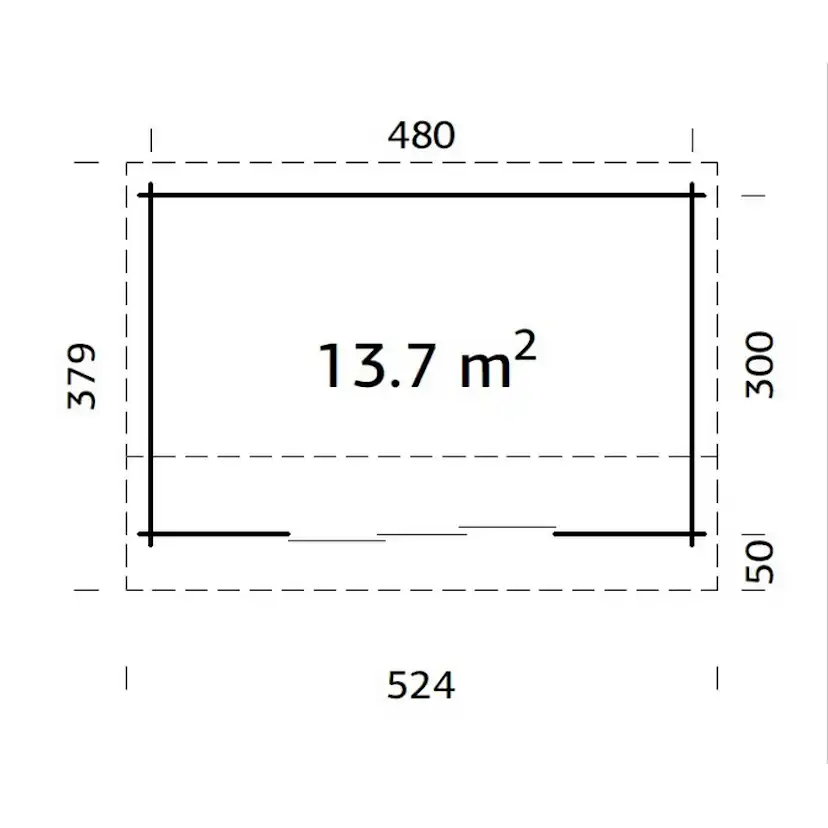 Stuga Palmako Ines 14,4 m2 (inv. 13,7 m2)