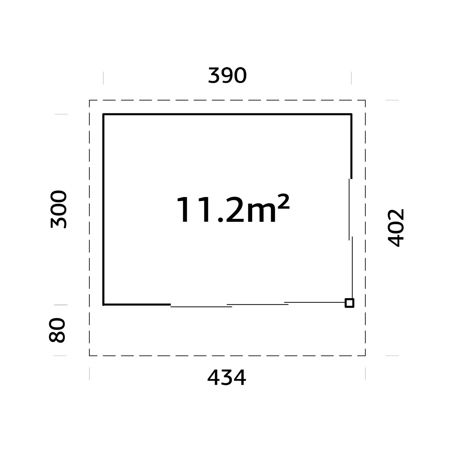 Stuga Palmako Andrea 11,7 m2 (inv. 11,2 m2)