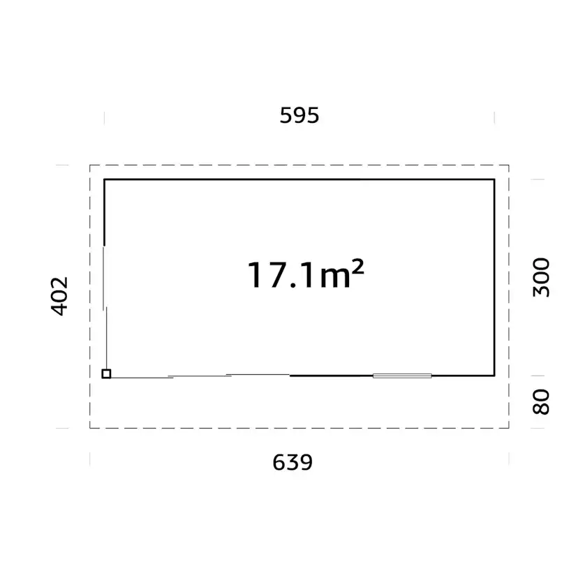 Stuga Palmako Andrea 17,9 m2 (inv. 17,1 m2)