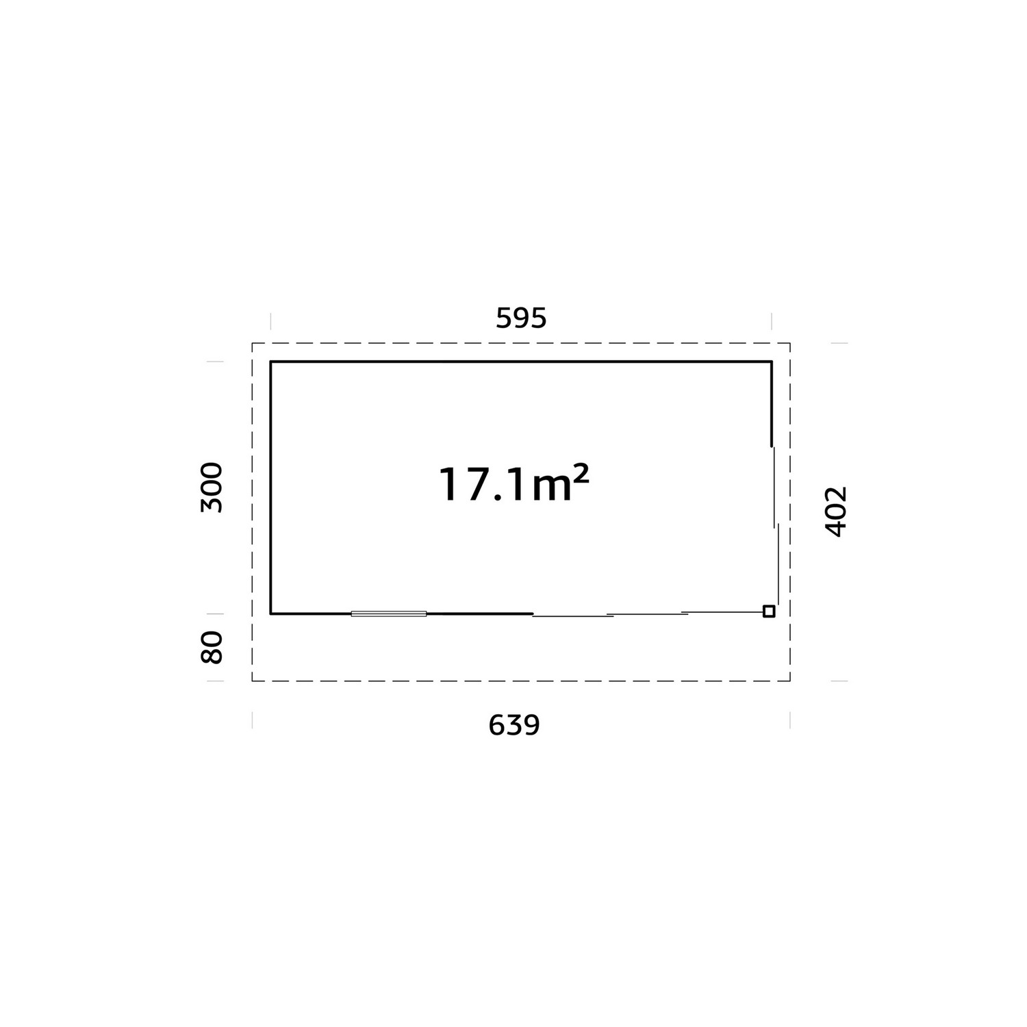 Stuga Palmako Andrea 17,9 m2 (inv. 17,1 m2)