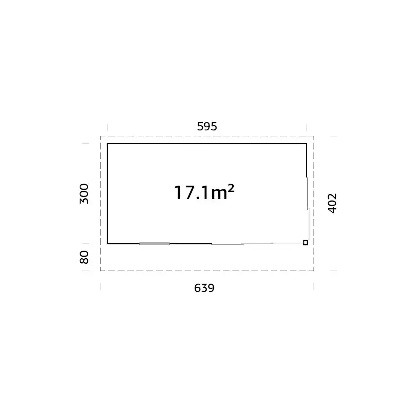 Stuga Palmako Andrea 17,9 m2 (inv. 17,1 m2)