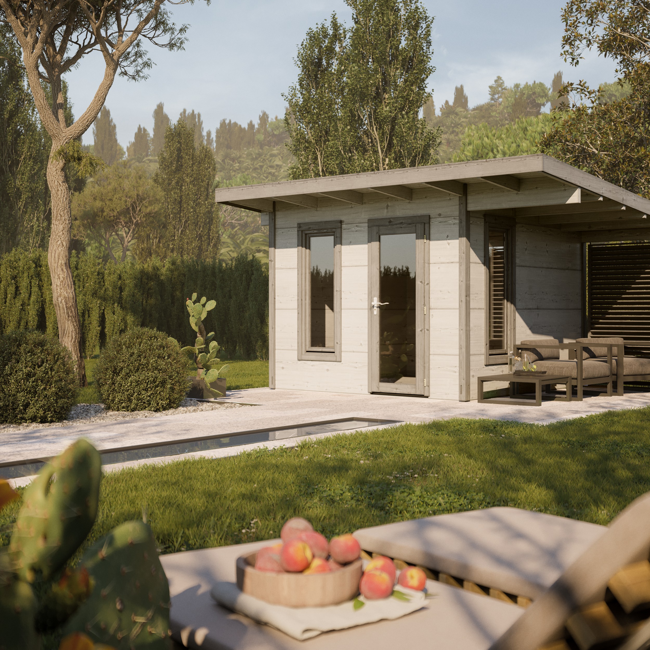 Trädgårdshus Palmako Grace 8,7+4,1 m2