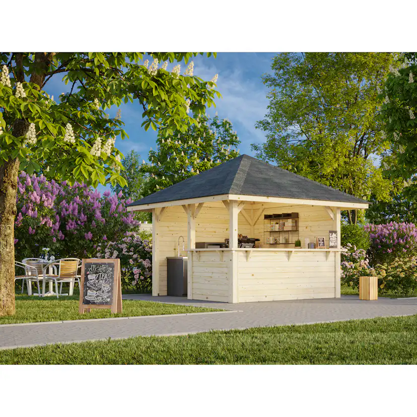 Stuga Palmako Bianca 8,3 m2 Set 3