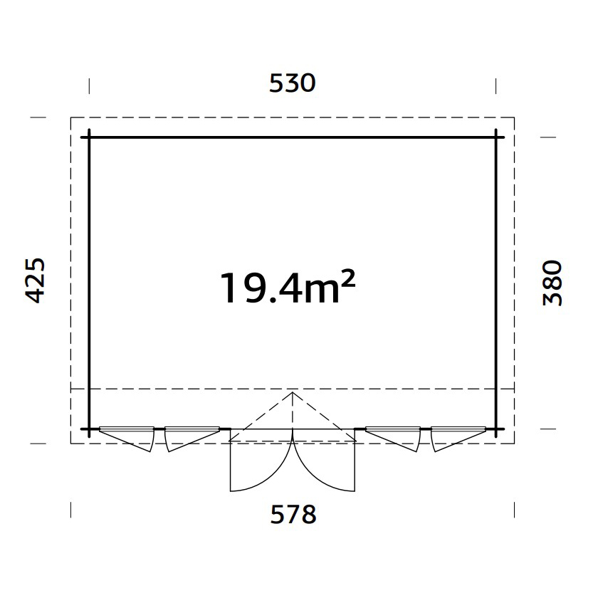 Stuga Palmako Claudia Pent 20,1 m2