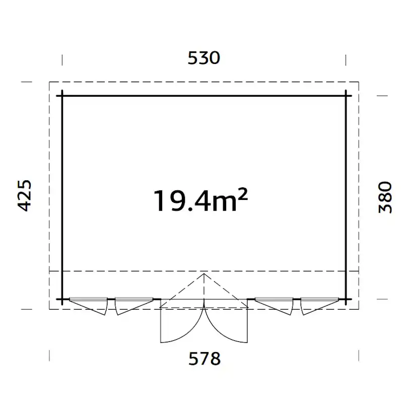 Stuga Palmako Claudia Pent 20,1 m2