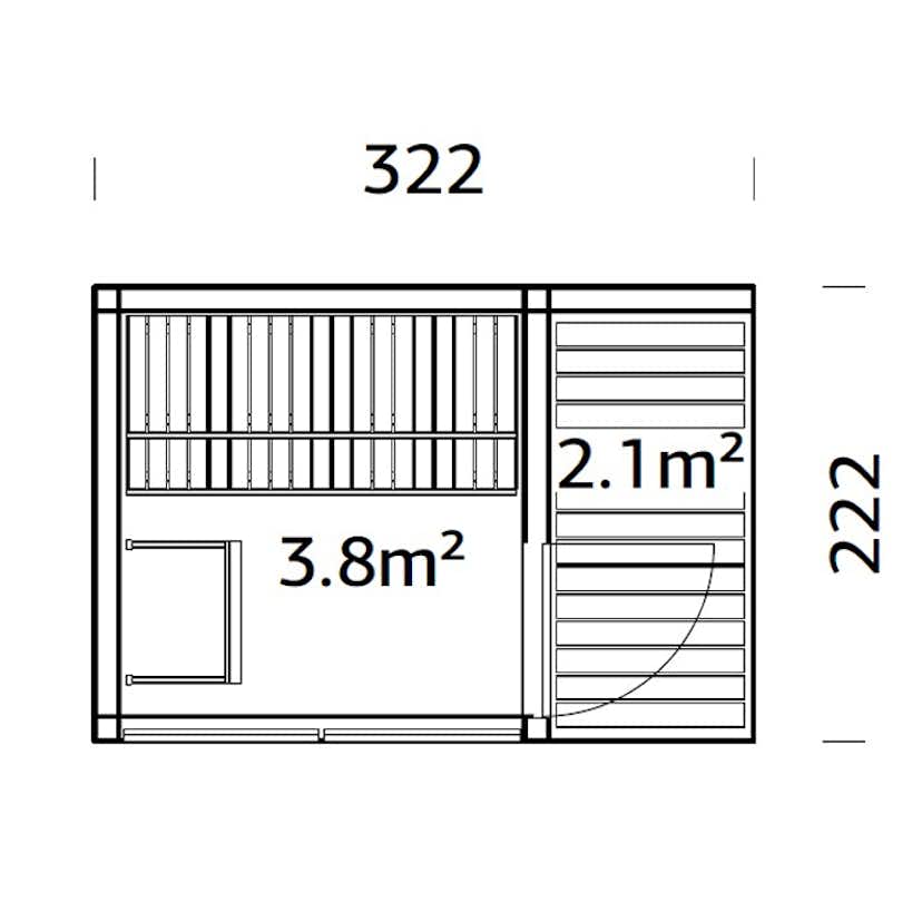 Bastu Palmako Sarah 7,1 m2