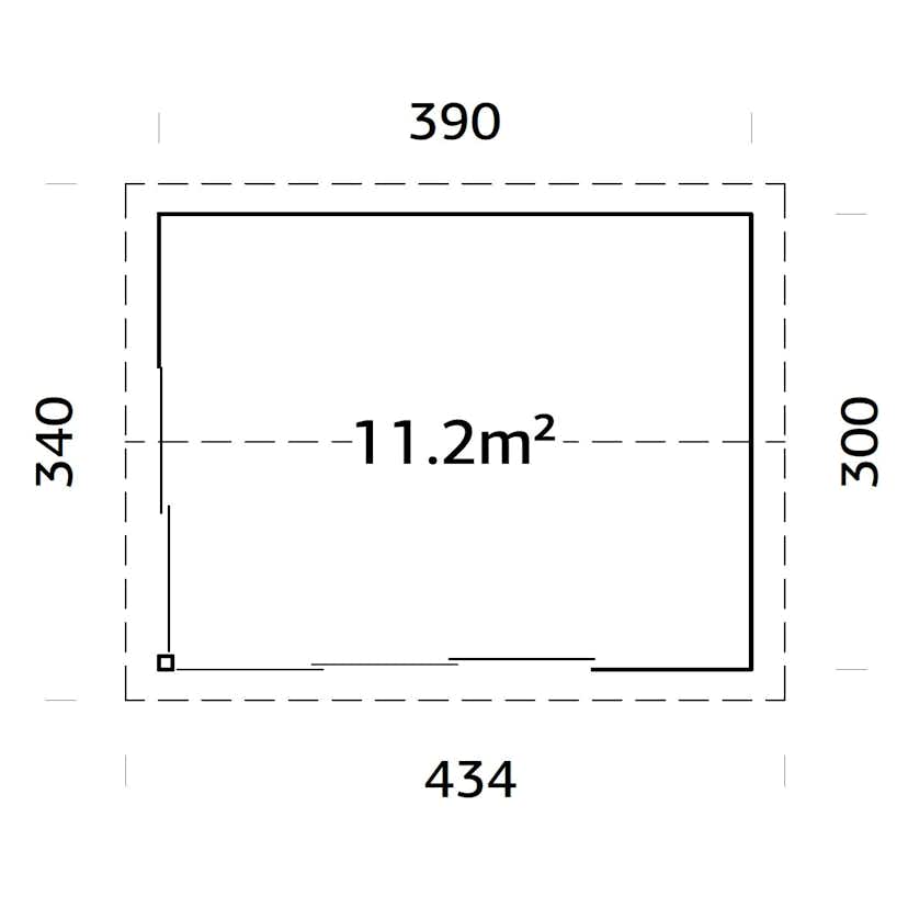 Stuga Palmako Amanda 11,7 m2
