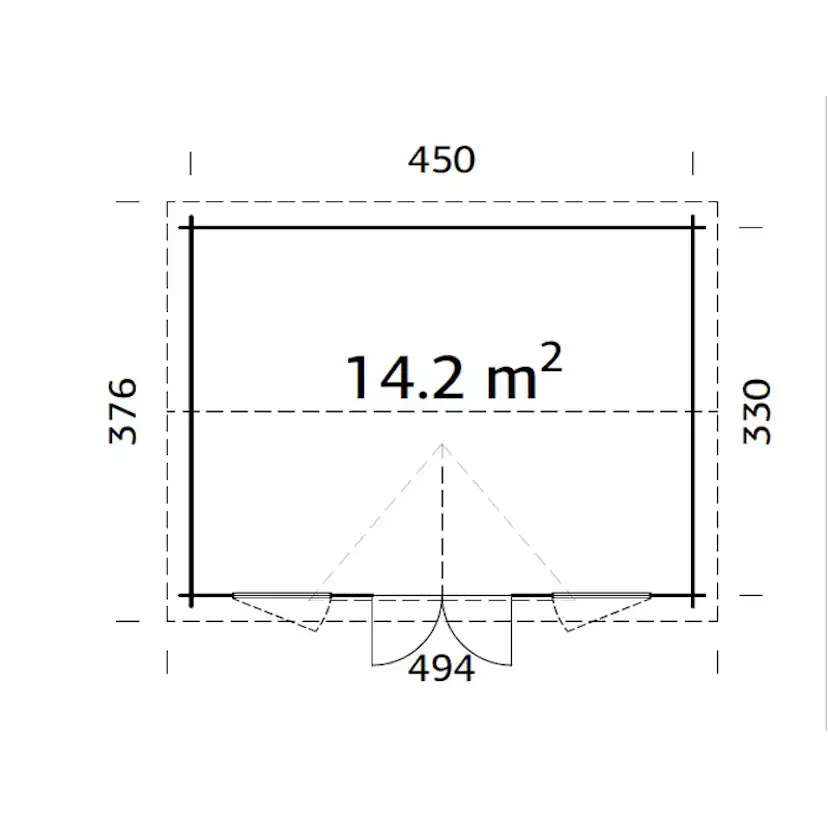 Stuga Palmako Claudia 14,9 m2