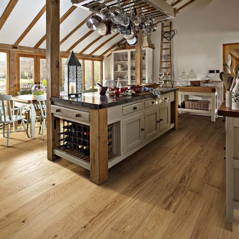 Parkettgolv Kährs Cornwall Mattlackad Borstad Ek 1-stav