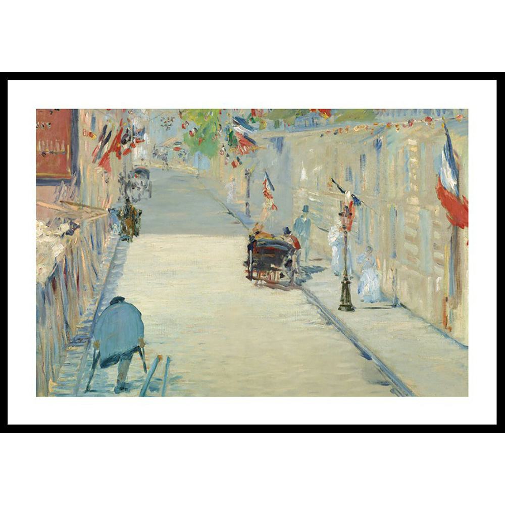 Poster Gallerix The Rue Mosnier With Flags By Édouard Manet