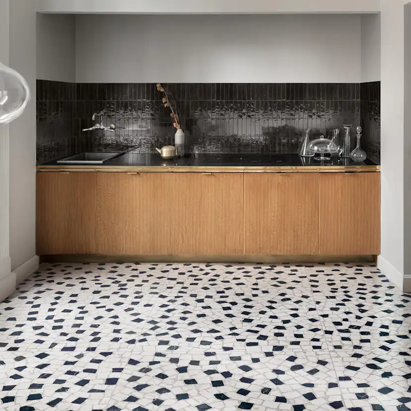 Kakel Marazzi Group Lume Svart 6x24 cm