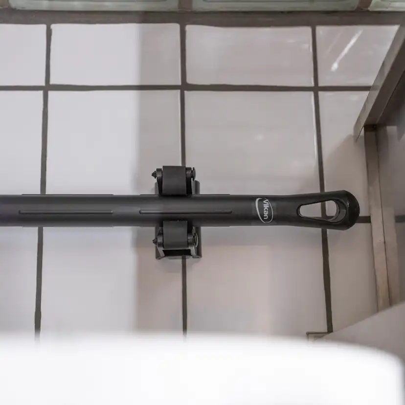 Gummibandshållare Vikan Väggupphäng Gummi Singelmodul Svart 82 mm