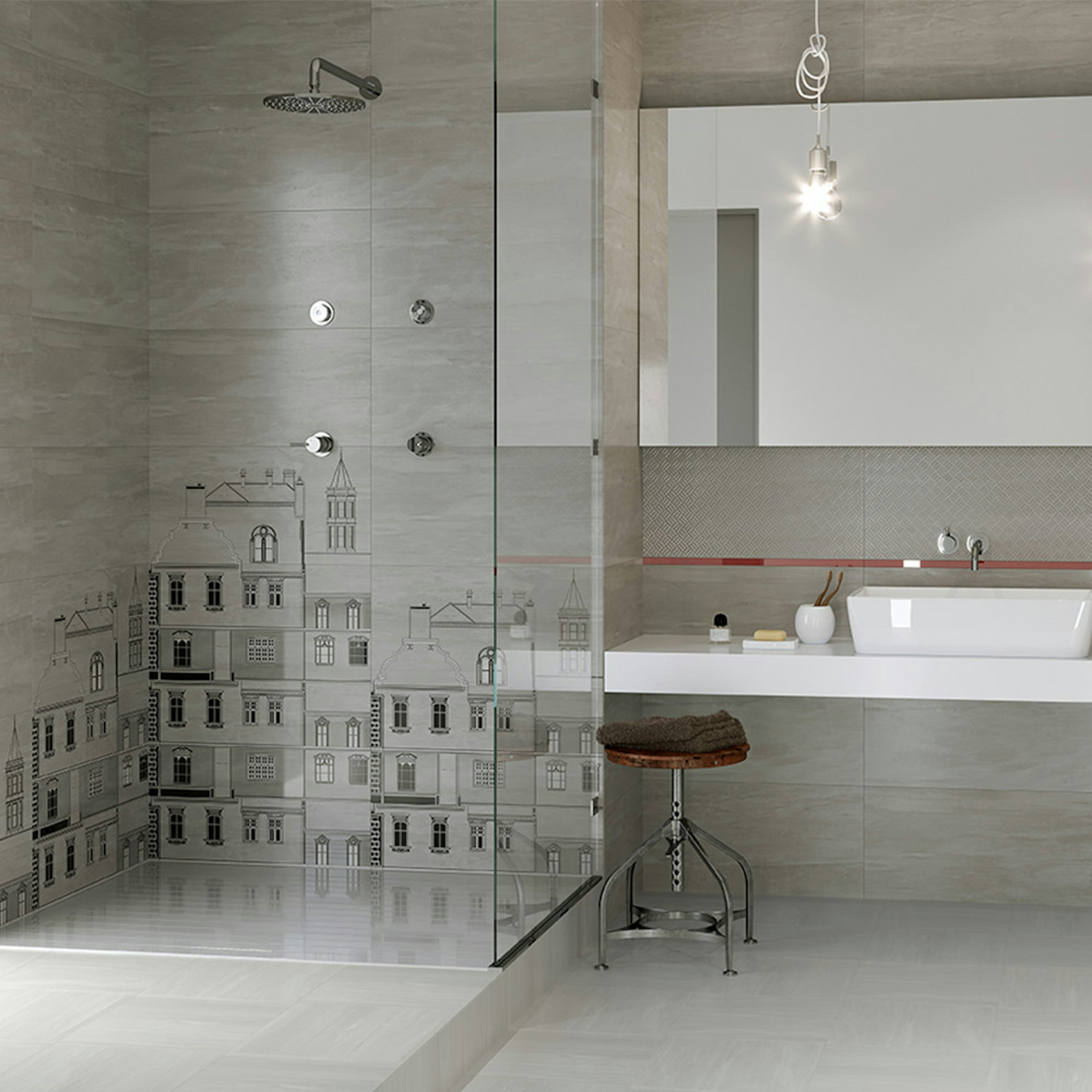 Kakel Cersanit City Light Ljusgrå Matt 30x60 cm