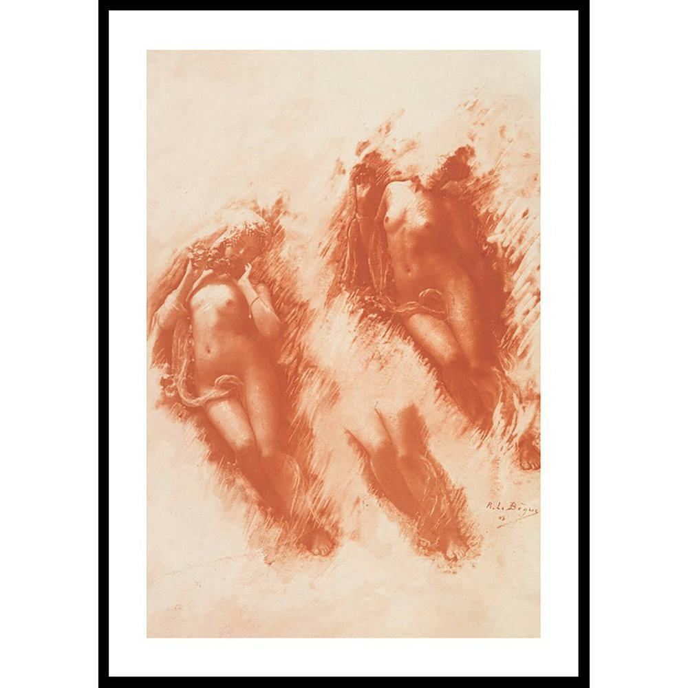 Poster Gallerix Study in Orange By René Le Bègue