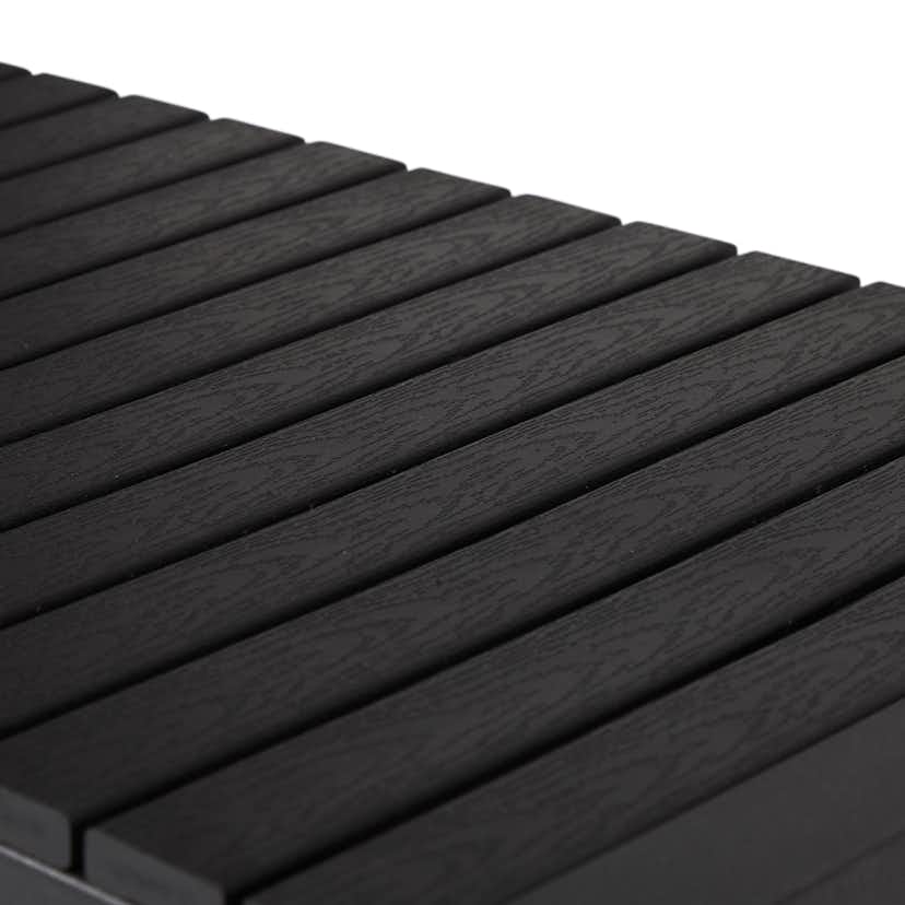 Trädgårdsbänk Outfit Kendra Bänk 120x40 cm, Svart Metall & Polywood