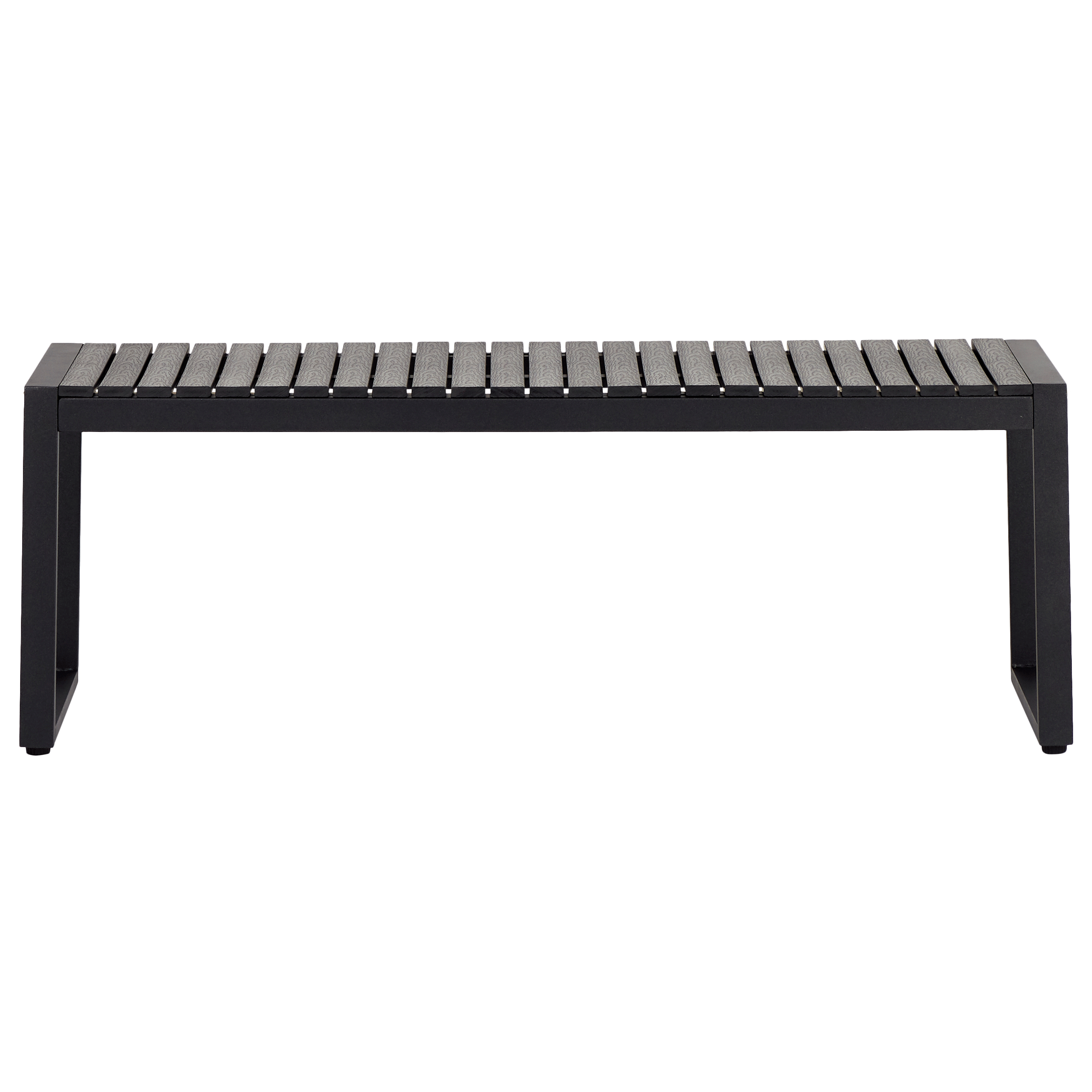 Trädgårdsbänk Outfit Kendra Bänk 120x40 cm, Svart Metall & Polywood