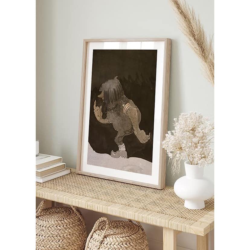 Poster Gallerix Troll på vandring av John Bauer