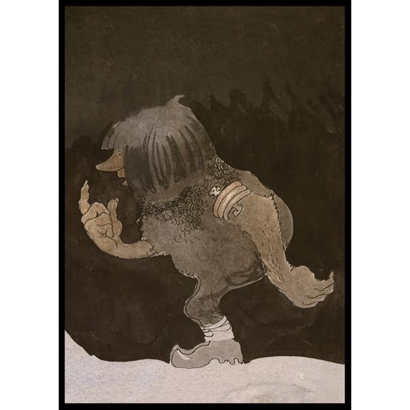 Poster Gallerix Troll på vandring av John Bauer