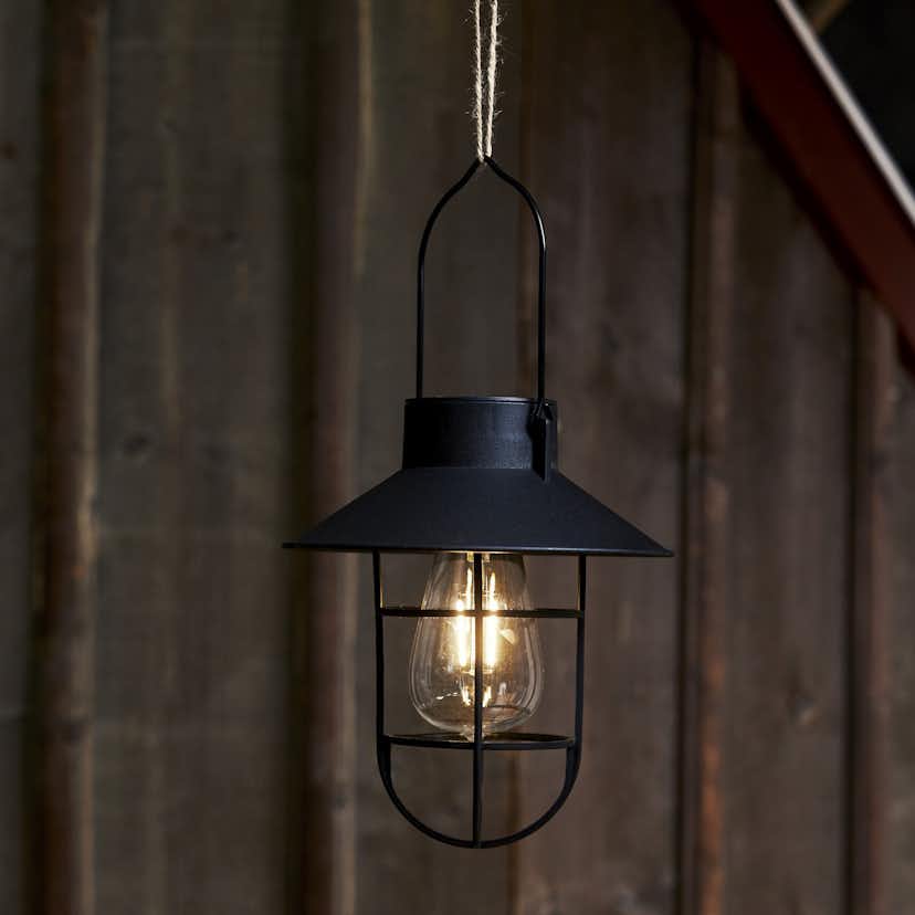 Solcellsdekoration Star Trading Cage Svart LED Solcellslampa