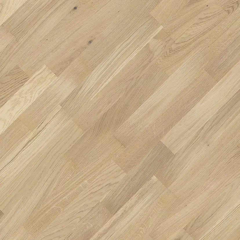 Parkettgolv Nordic Floor Ek Vit Mattlack 3-Stav